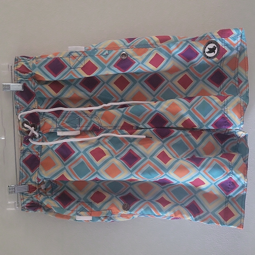 Adult small Flow Society swim trunks
